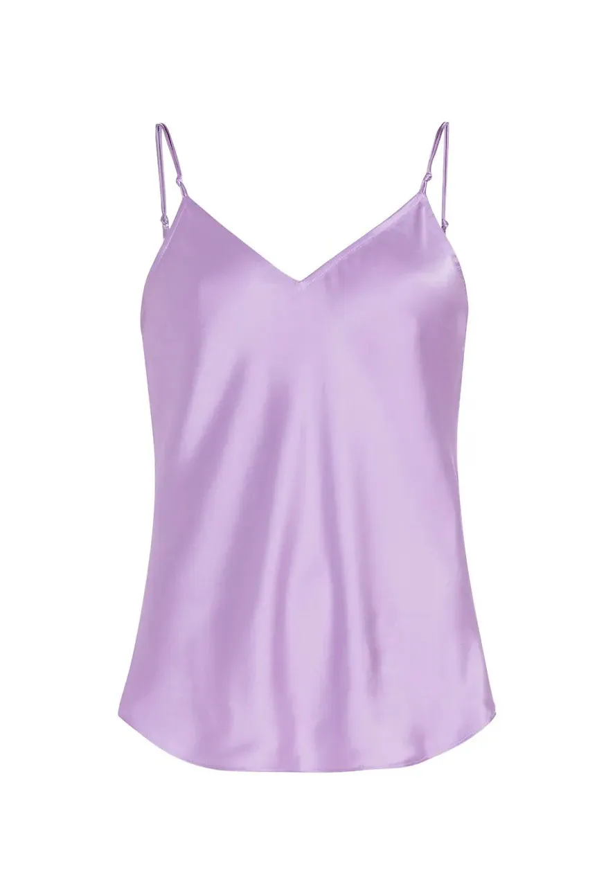 VNECK CAMI TOP IN LILAC