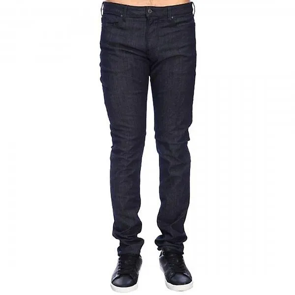 Vaqueros vaqueros Emporio Armani J06 Slim Fit Dark Blue Chambray para hombre 3G1J06 1D5PZ