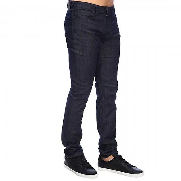 Vaqueros vaqueros Emporio Armani J06 Slim Fit Dark Blue Chambray para hombre 3G1J06 1D5PZ