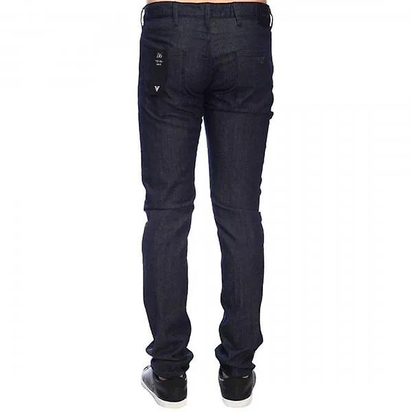 Vaqueros vaqueros Emporio Armani J06 Slim Fit Dark Blue Chambray para hombre 3G1J06 1D5PZ