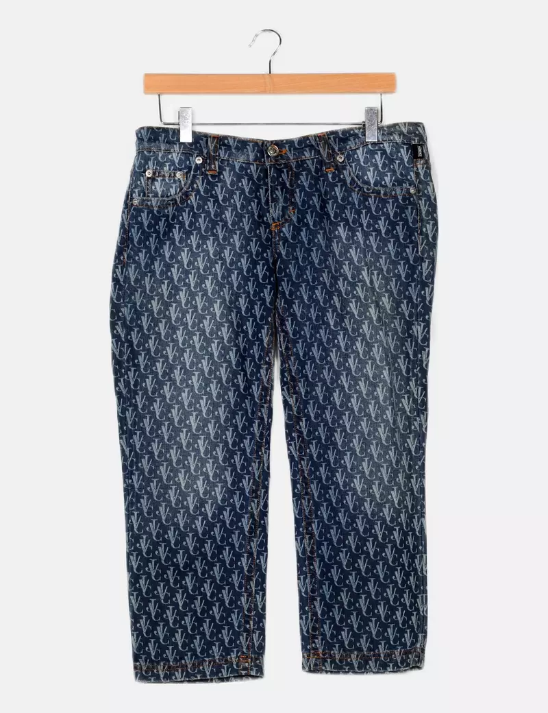 Versace Jeans Couture Jeans capri azul monogram