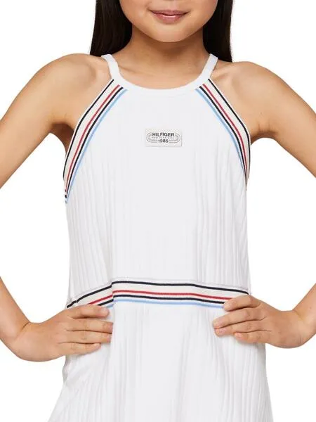 Vestido Tommy Hilfiger 1985 Sport Blanco Para Niña