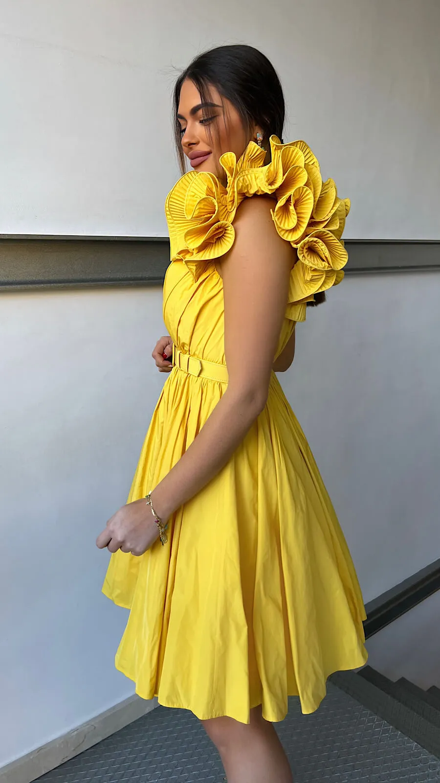 Vestido Yellow Seda Vanya Luxury