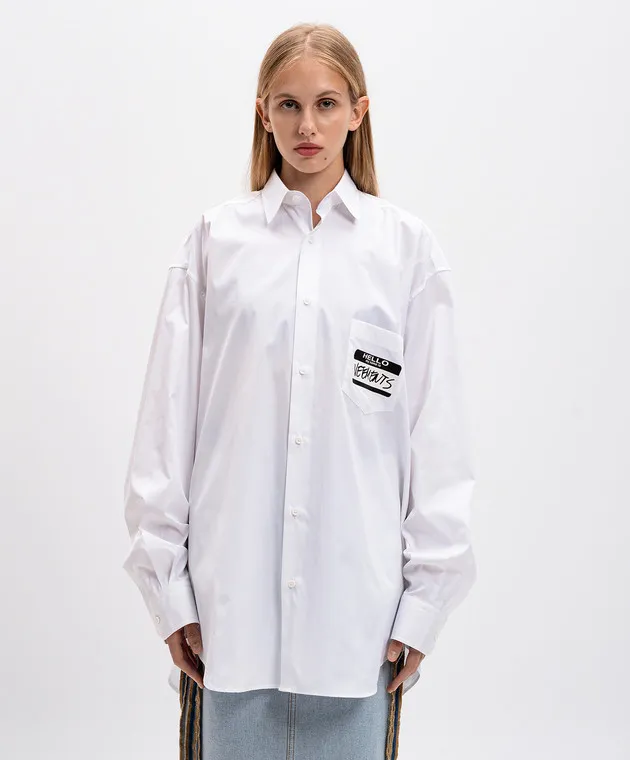 Vetements White shirt with logo print