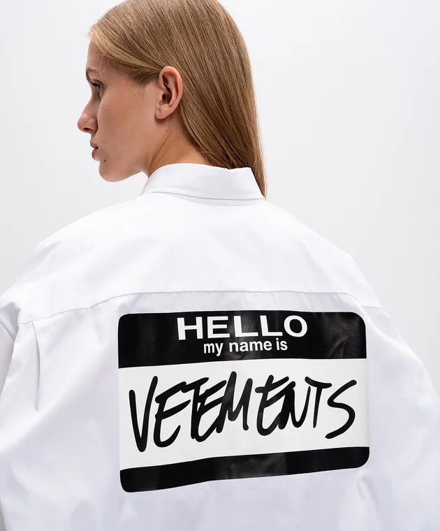 Vetements White shirt with logo print