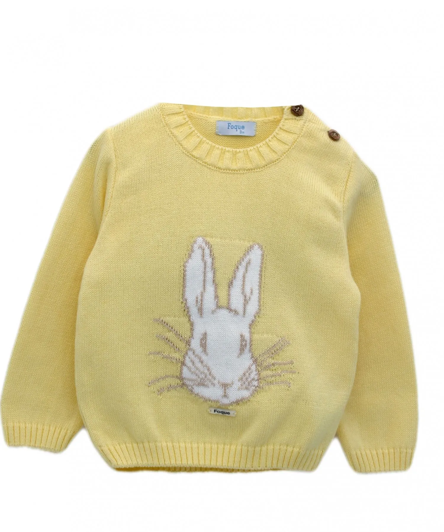 Yellow cotton jersey jib sweater