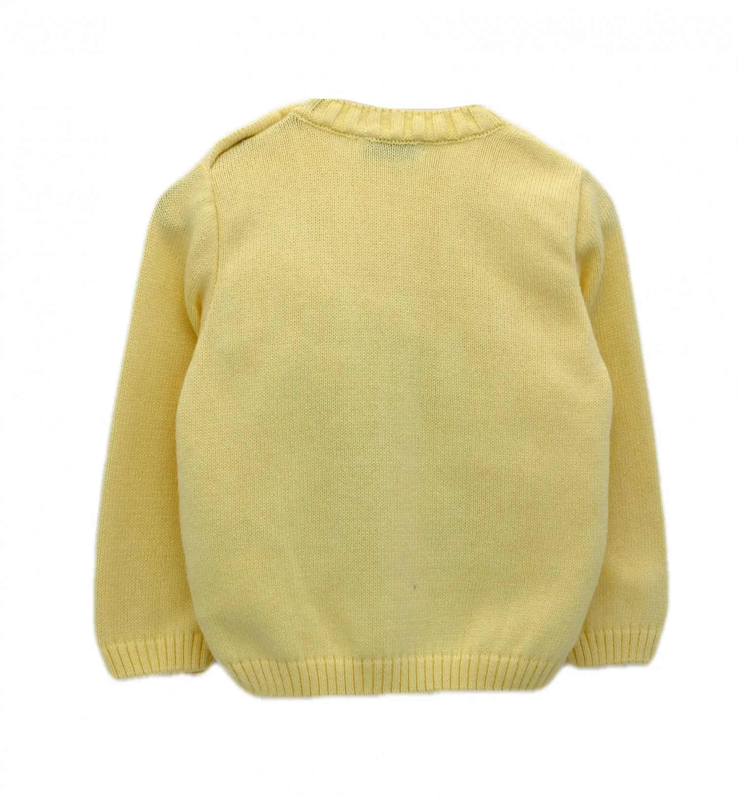 Yellow cotton jersey jib sweater