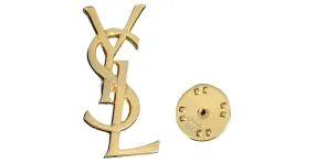 Yves Saint Laurent Alfileres y broches Dorado 