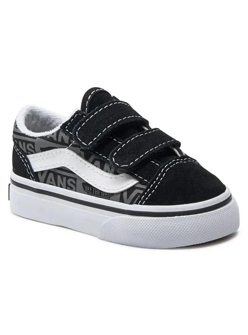 Zapatilla Baby Vans Old Skool Negra Logo