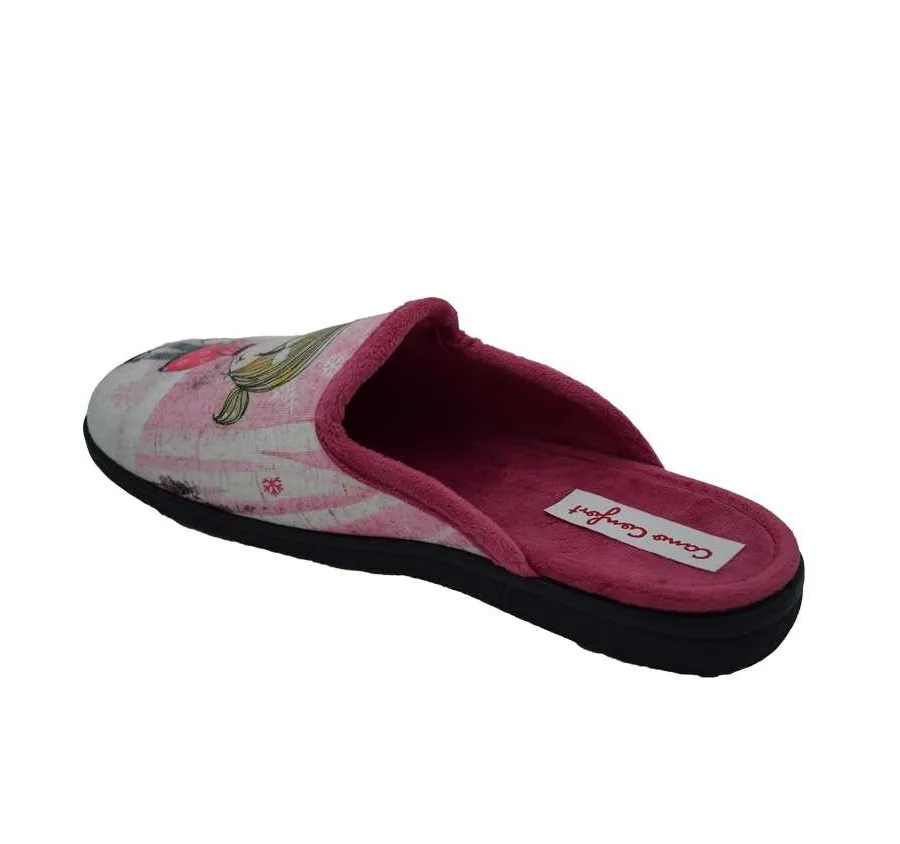 ZAPATILLA CANO CONFORT 4124.363 MUY CÓMODA ESTILO ZUECO PANTUFLA DE CASA PARA MUJER CANADÁ FUXIA 27515