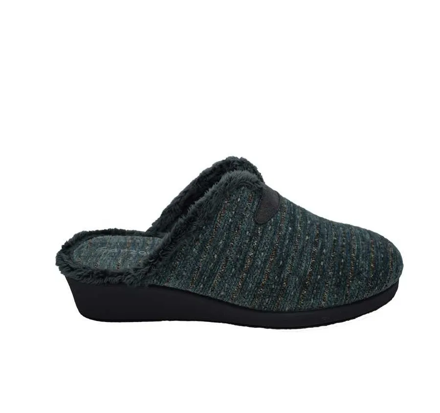 ZAPATILLA GARZÓN 1725.534 CÓMODA DE CASA PARA MUJER PANTUFLA GRIS OSCURO SIN BANDA 27356