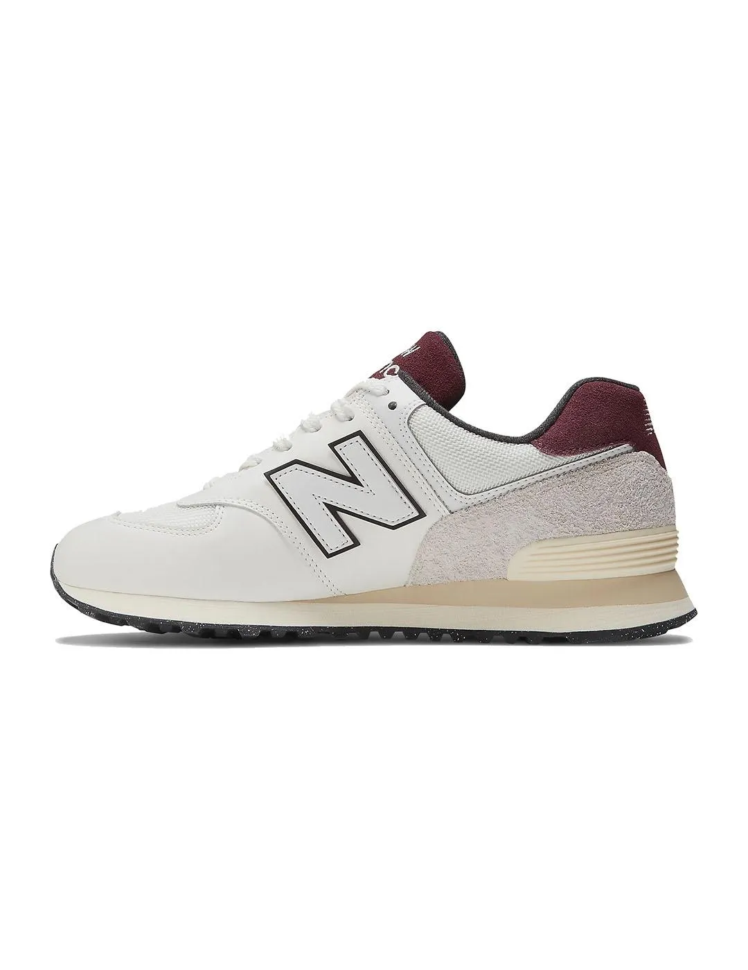 Zapatilla Hombre New Balance 574 Blanco Granate