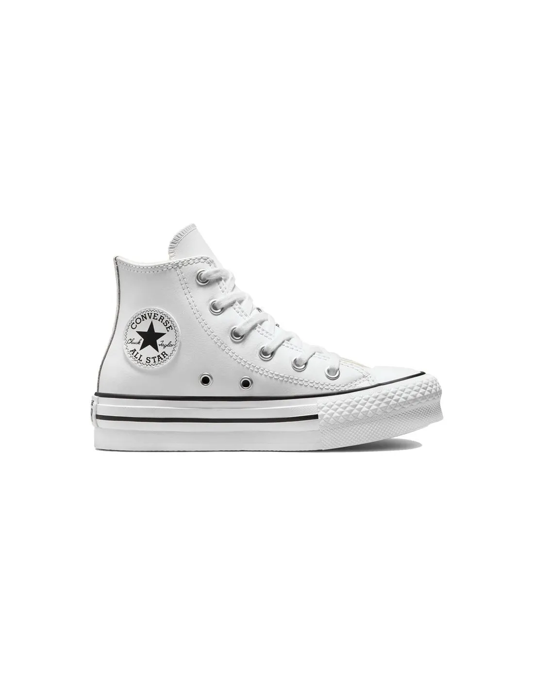 Zapatillas blancas Converse Chuck Taylor All Star EVA Lift Leather Niña