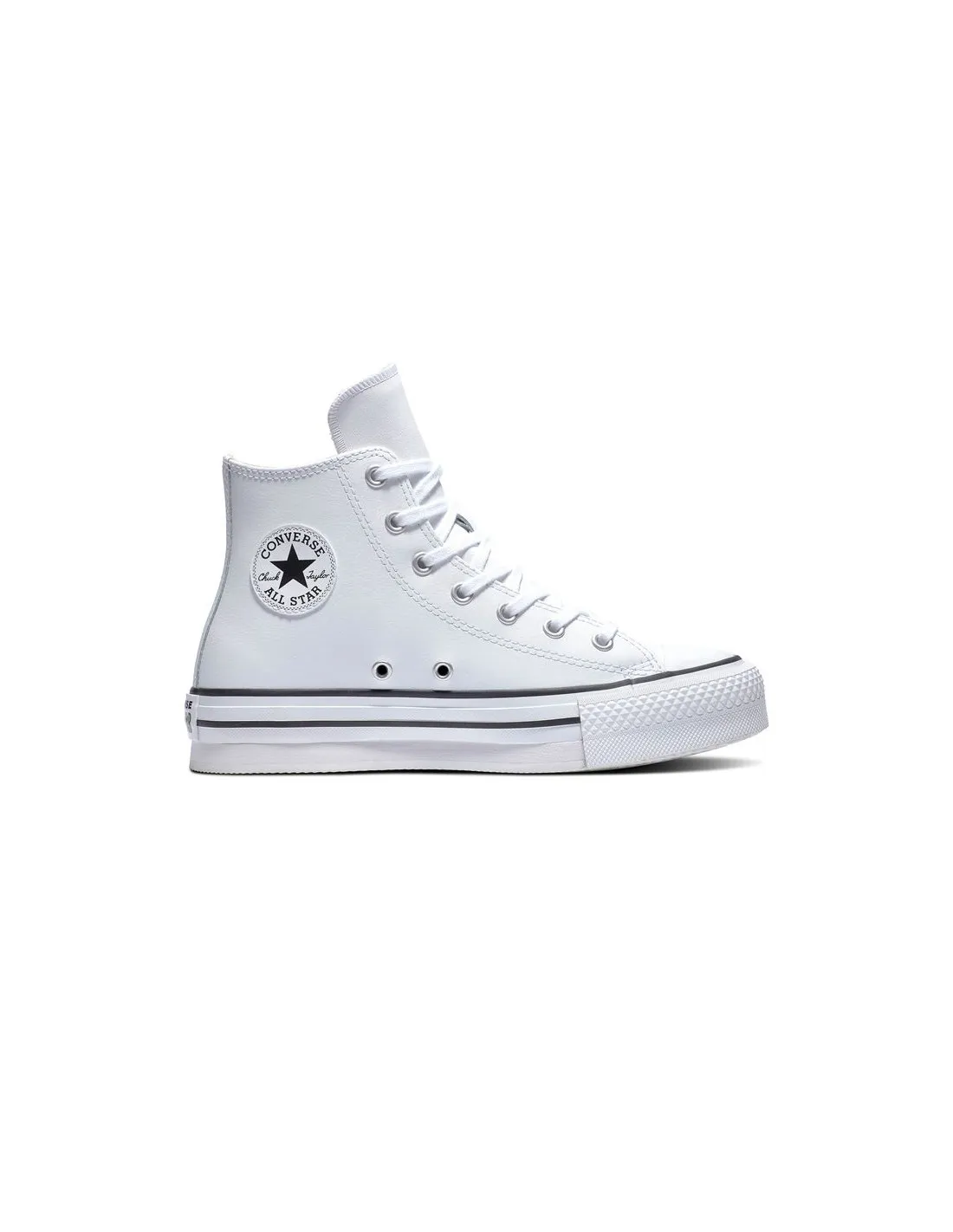 Zapatillas blancas Converse Chuck Taylor All Star EVA Lift Platform Leather Junior