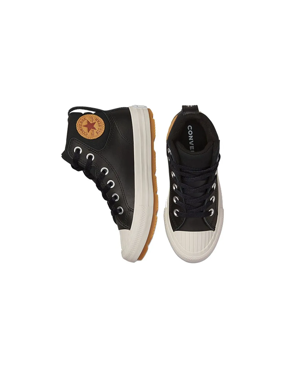 Zapatillas negras Converse Chuck Taylor All Star Berkshire Leather Niña