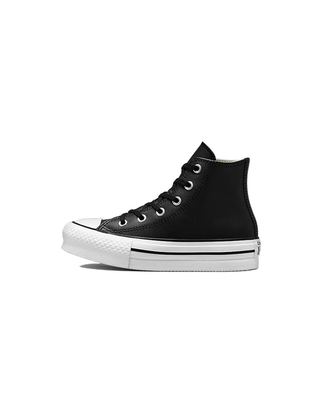 Zapatillas negras Converse Chuck Taylor All Star EVA Lift Leather Niña