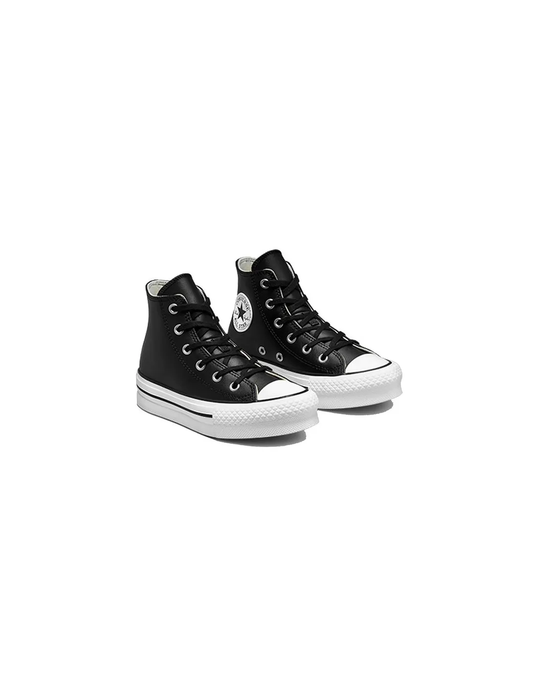 Zapatillas negras Converse Chuck Taylor All Star EVA Lift Leather Niña