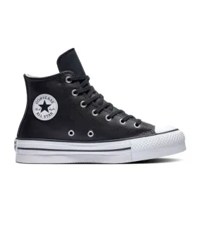 Zapatillas negras Converse Chuck Taylor All Star EVA Lift Platform Leather Junior