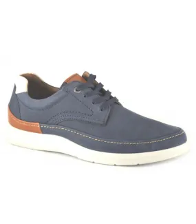 Zapatos para hombre en nobuck de color azul marino